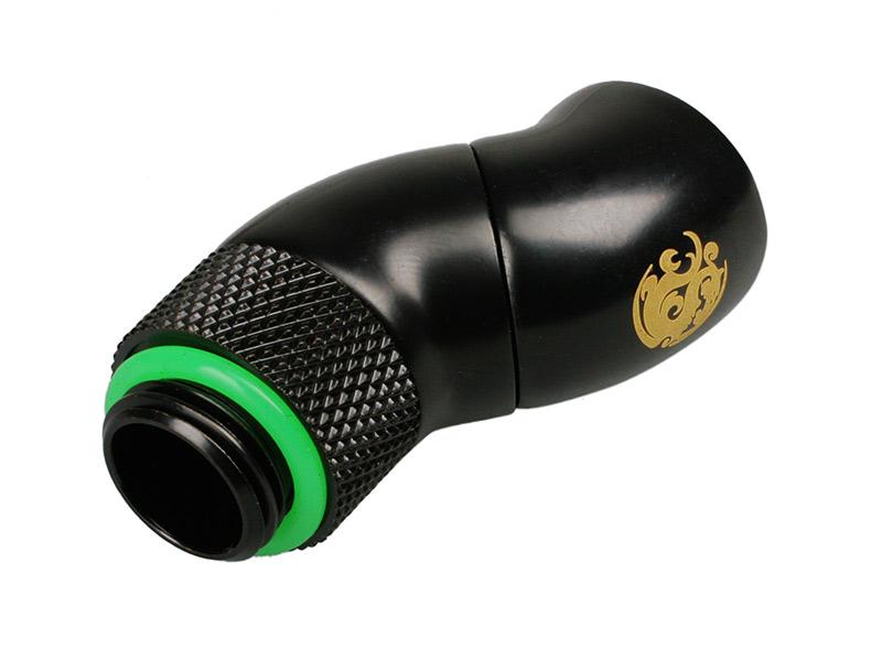 Bitspower Winkel 1/4 auf IG 1/4 Zoll - 2x drehbar, matt black