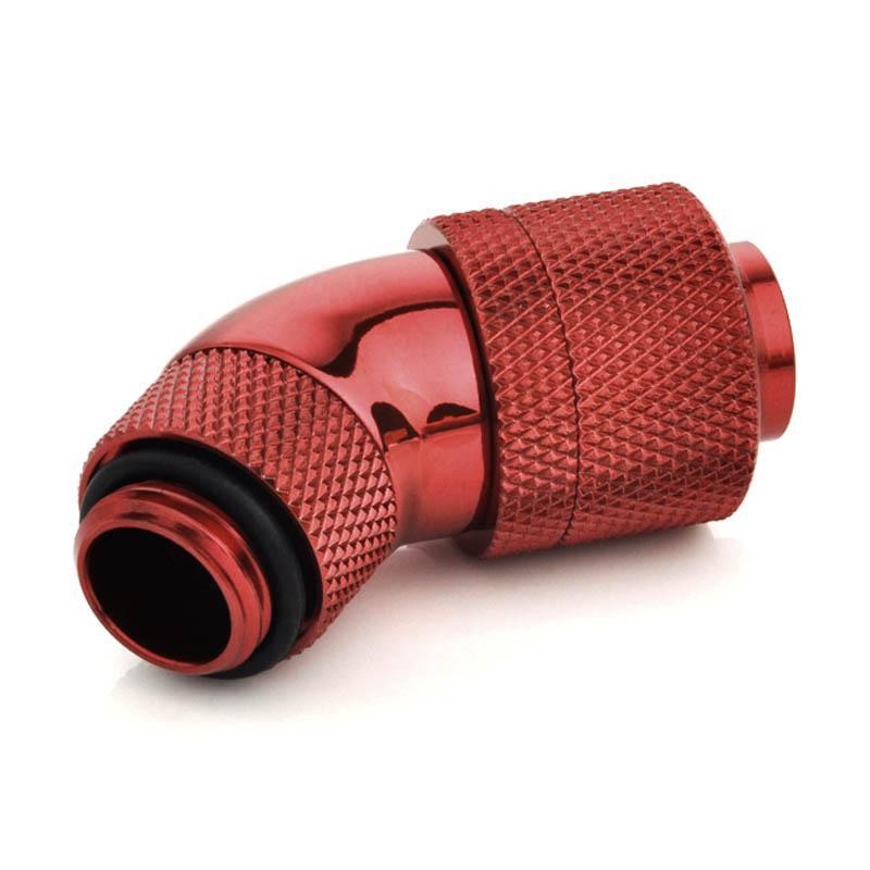 Collegamento 45 gradi G1/4 pollici AG a 16/13 mm - girevole, rosso