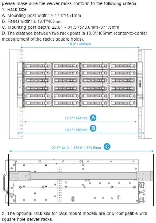 QNAP RAIL-A02-90 porta accessori Kit di guide per scaffale [RAIL-A02-90]