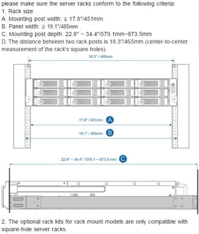 QNAP RAIL-A03-57 porta accessori [RAIL-A03-57]