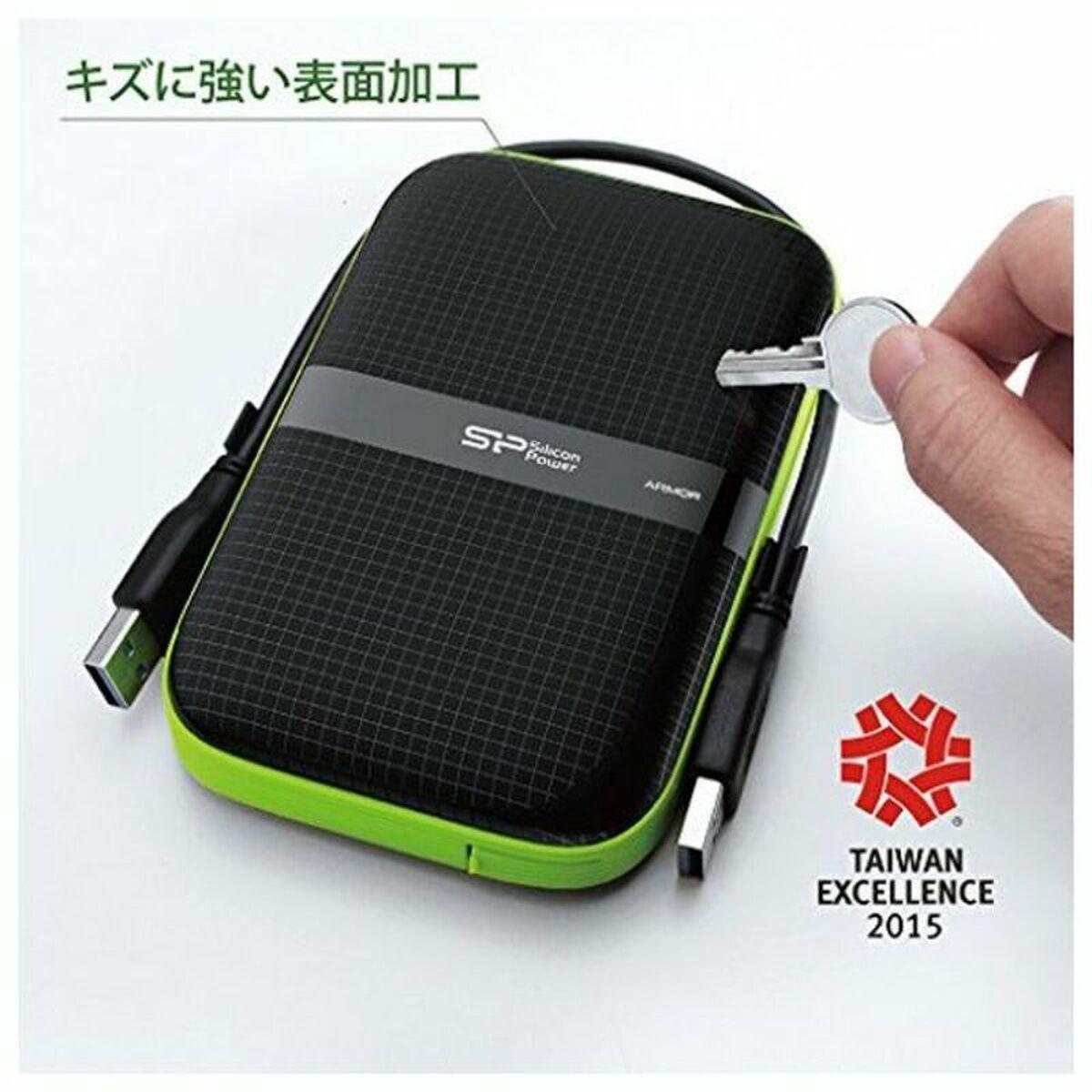 DISQUE DUR EXTERNE SILICON POWER ARMOR A60 - 2TO (NOIR/VERT)