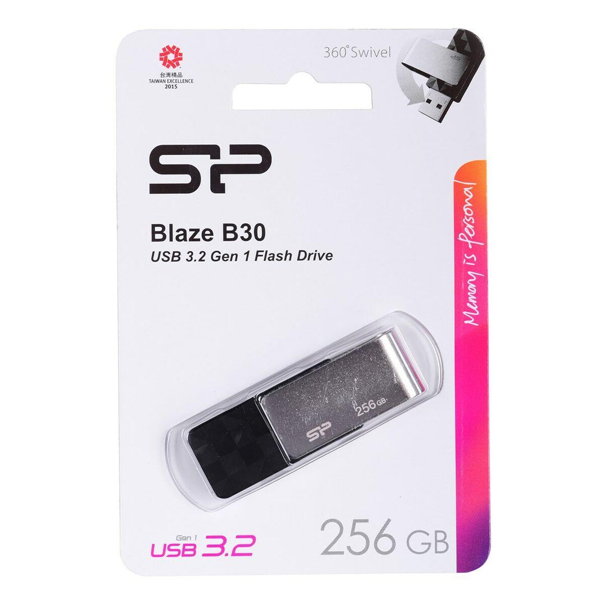 Memoria USB Silicon Power Blaze B30 Nero Nero/Argentato 256GB