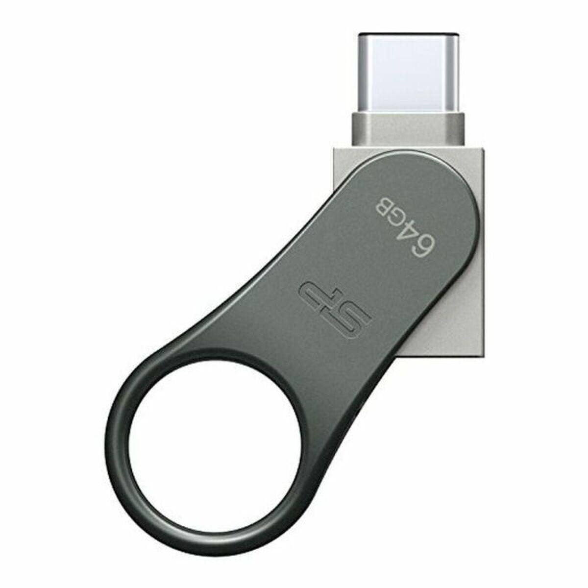 SP USB Pen C80 USB-C 3.2 64GB Doppio Metallico