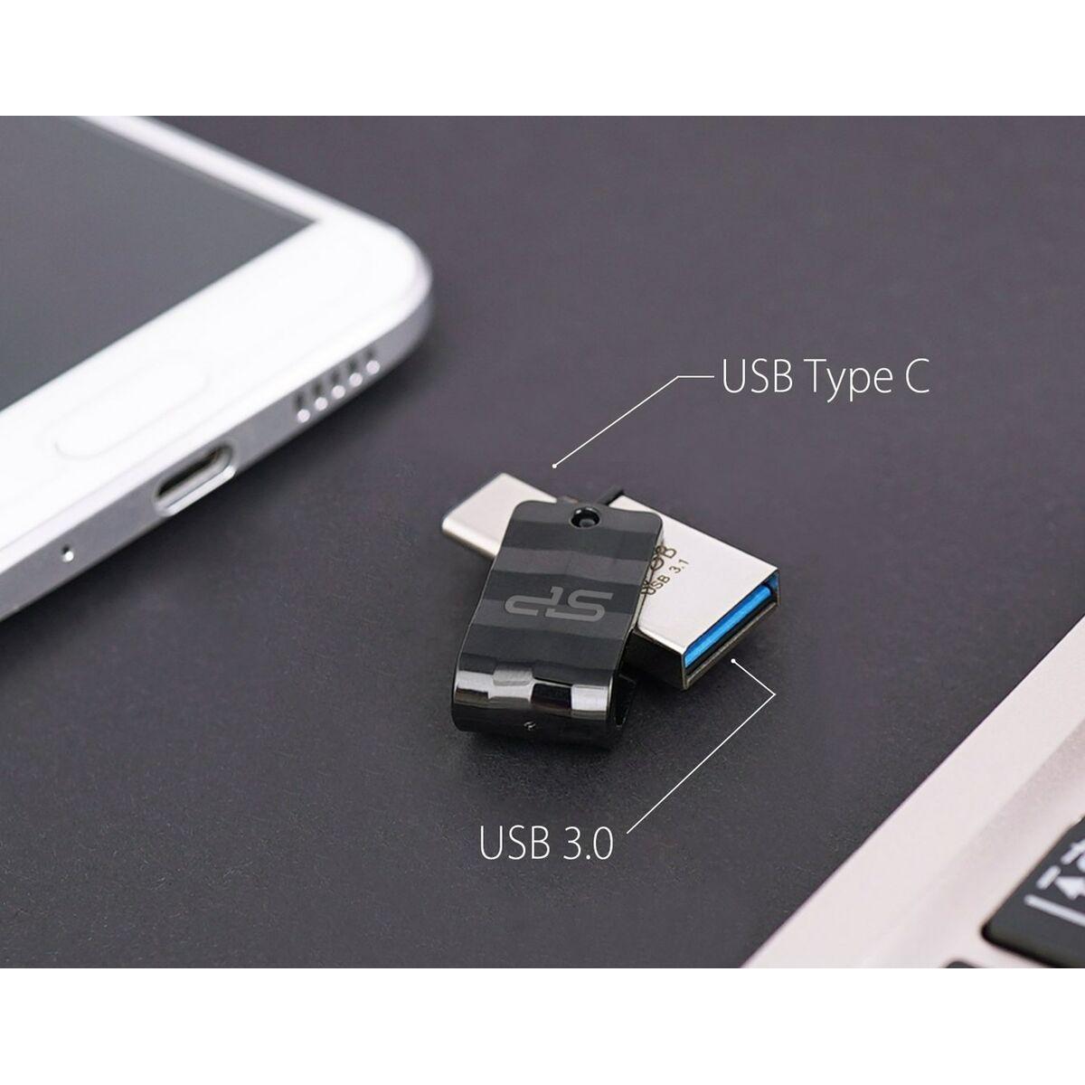Memoria USB Silicon Power Mobile C31 Nero/Argentato 32GB