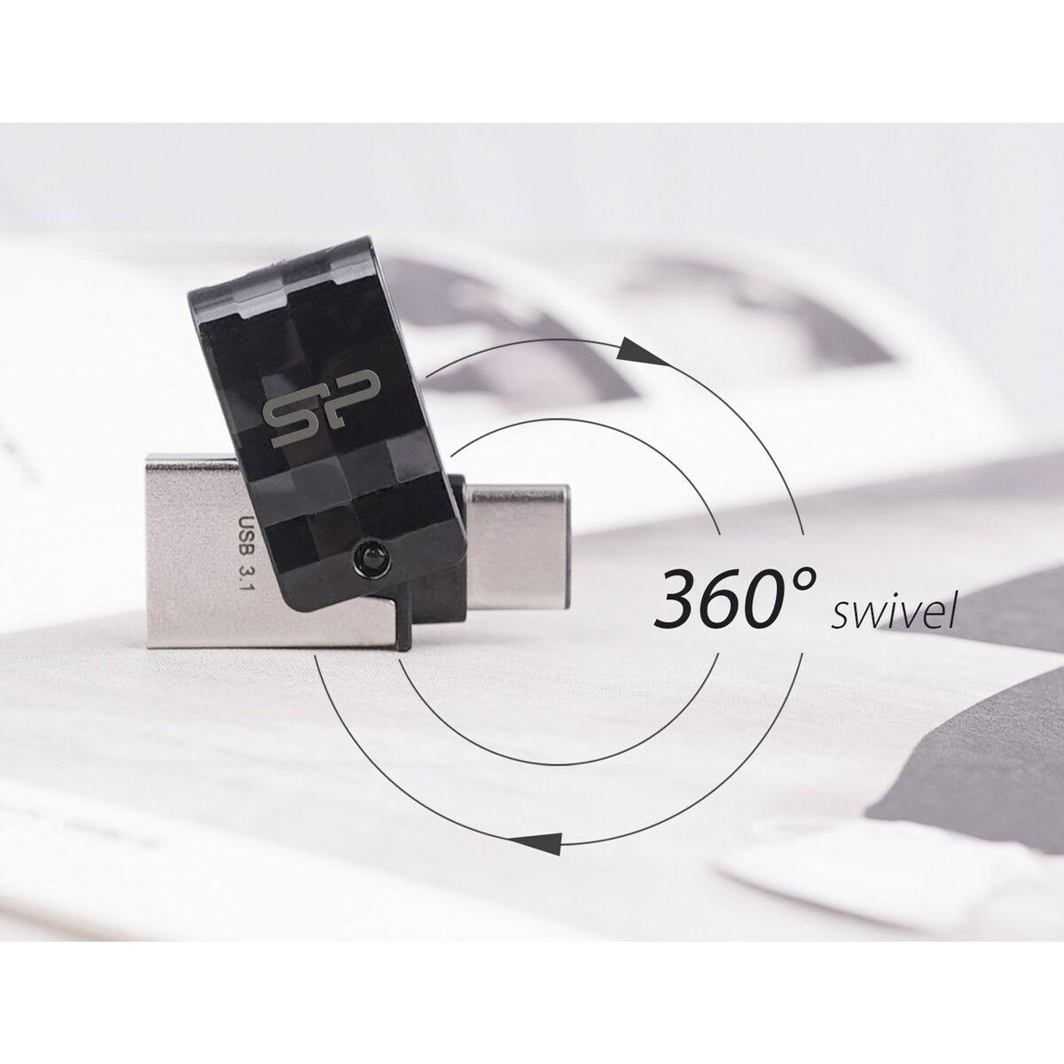 Memoria USB Silicon Power Mobile C31 Nero/Argentato 32GB