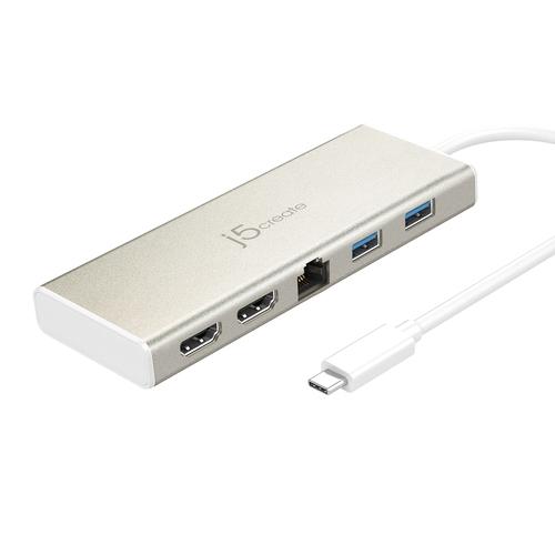 j5create JCD381-N Mini dock-Ethernet Dual HDMI USB Type-Câ„¢/ HUB USB 3.1 / PD2.0