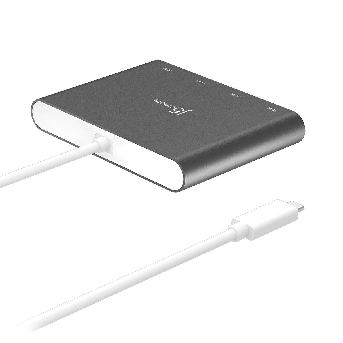 j5create JCA366-N Adattatore multi-monitor da USB-CÃƒÂ¢Ã‚â€žÃ‚Â¢ a HDMIÃƒÂ¢Ã‚â€žÃ‚Â¢ a 4 porte