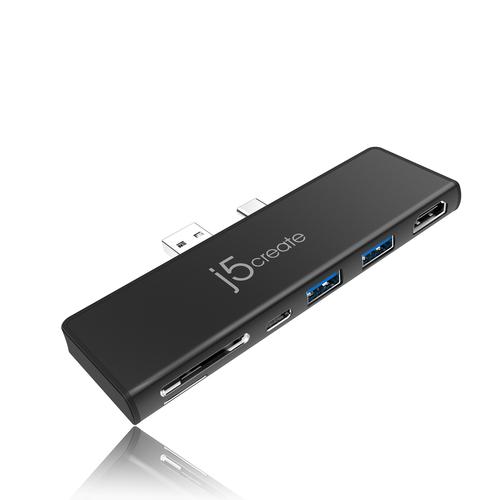 j5create JCD324B-N Ultradrive Minidock per Surface Pro 7 (ULTRADRIVE MINI DOCK FOR - SURFACE PRO7 - BLACK)
