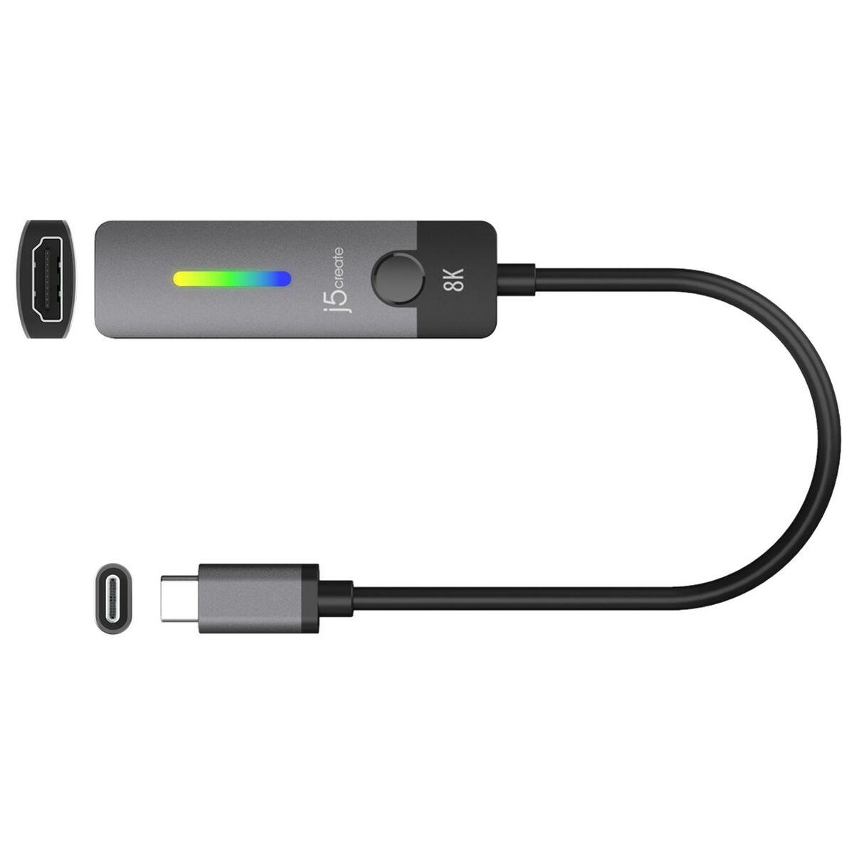 j5create JCA157-N Adattatore da USB-CÃƒâ€šÃ‚Â® a HDMIÃƒÂ¢Ã‚â€žÃ‚Â¢ 2.1 8K (USB-C TO HDMI 2.1 8K ADAP
