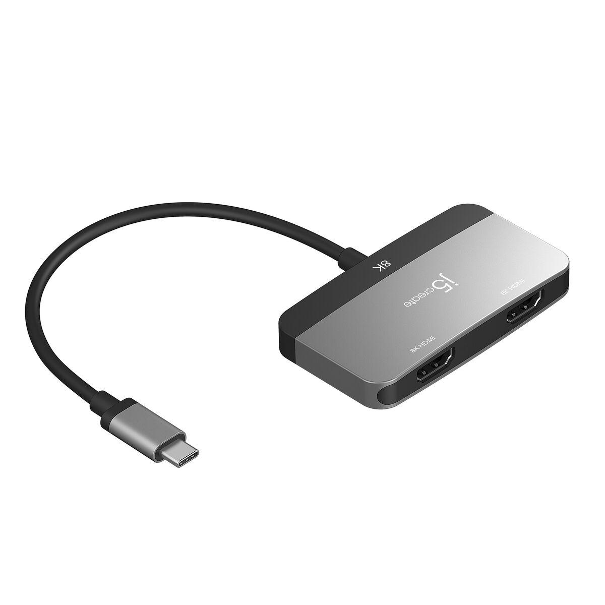 j5create JCA465-N Adattatore per display da 8K USB-CÃƒâ€šÃ‚Â® a Dual HDMIÃƒÂ¢Ã‚â€žÃ‚Â¢ (8K USB-C TO