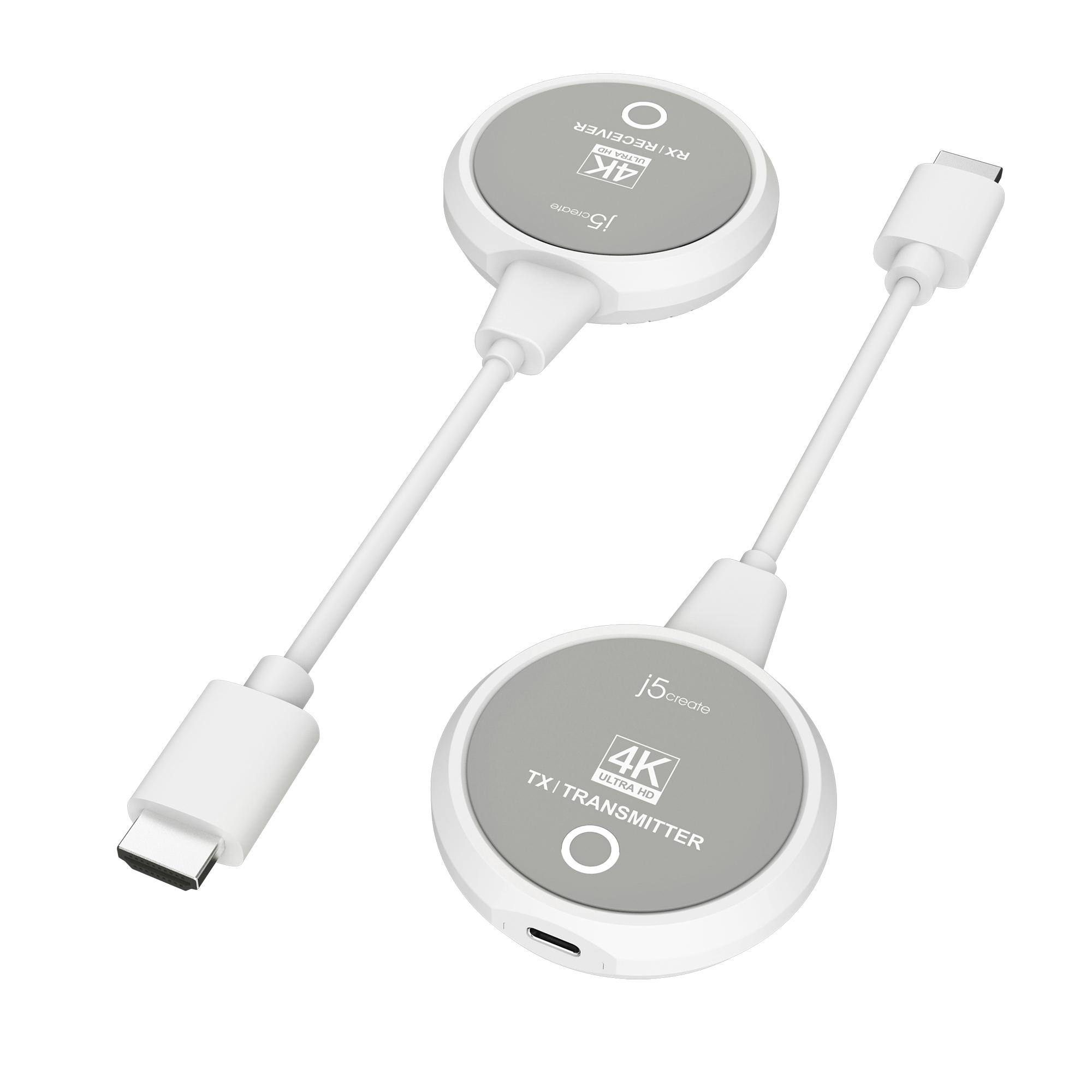 j5create JVAW75-N moltiplicatore AV Trasmettitore e ricevitore AV Grigio Bianco