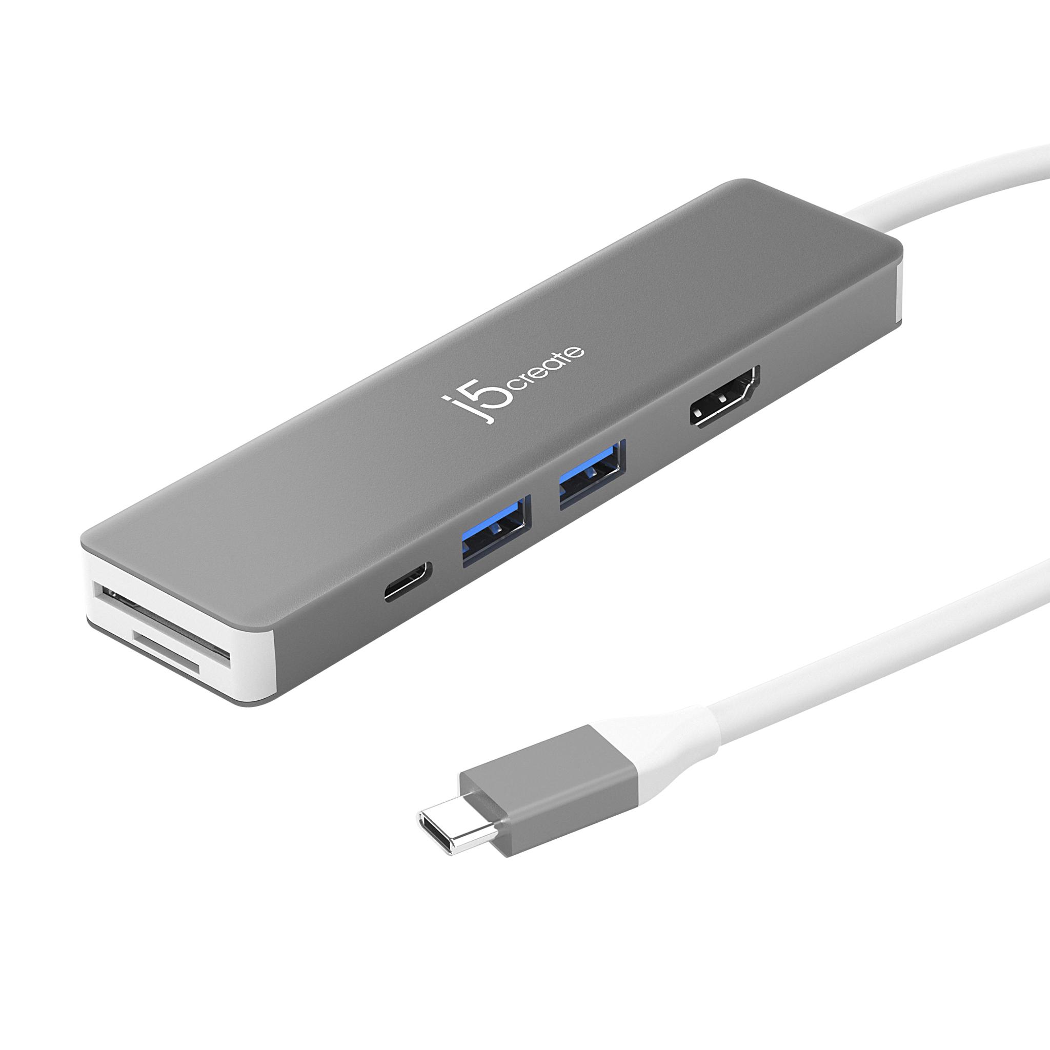 j5create JCD390-N replicatore di porte e docking station per laptop Cablato USB 3.2 Gen 2 (3.1 Gen 2) Type-C Argento Bianco