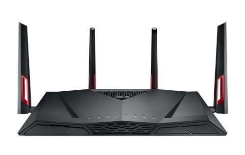 ASUS RT-AC88U router wireless Gigabit Ethernet Dual-band (2.4 GHz/5 GHz) Nero Rosso