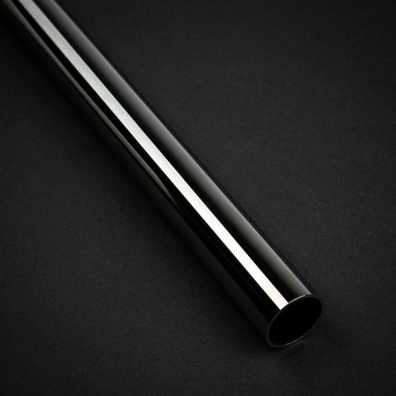 Nessuno Smusso per tubi rigidi in ottone da 14 mm AD, 500 mm - nero lucido