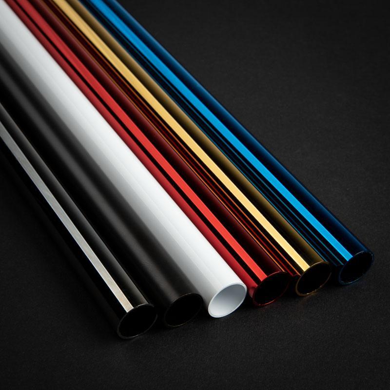 Nessuno Smusso per tubi rigidi in ottone da 14 mm AD, 500 mm - nero lucido