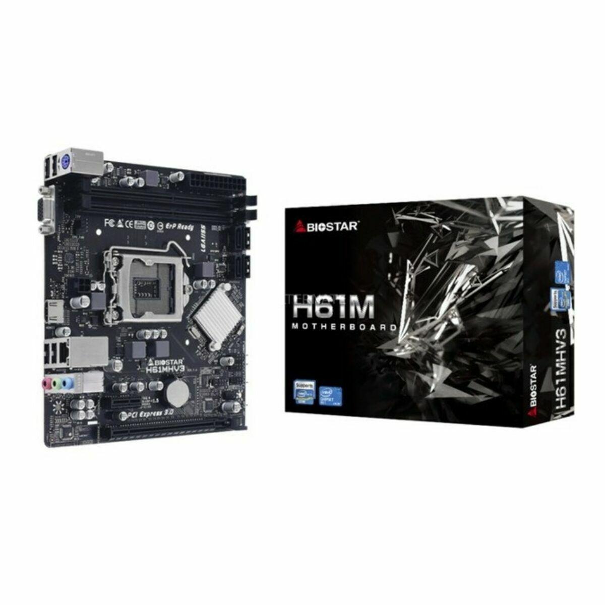 MB BIOSTAR H61MHV3 LGA 1155 H61 2DDR3 VGAHDMI PCIE 4SATA mATX