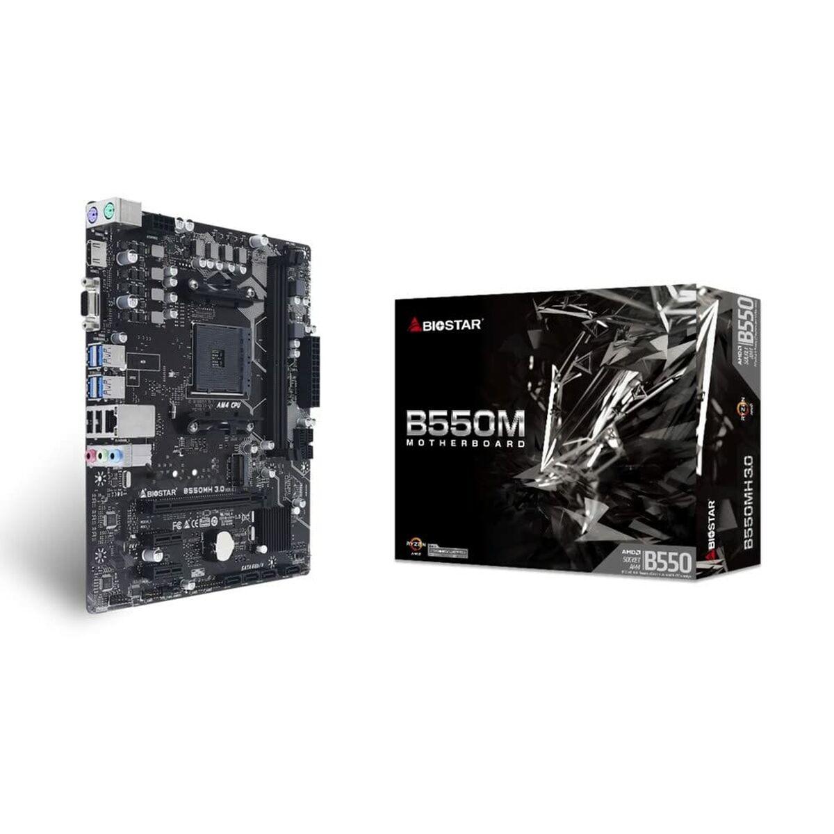 MB BIOSTAR AMD B550MH 3.0 B550 AM4 2DDR4 VGAHDMI PCIE 4SATAM.2 MATX