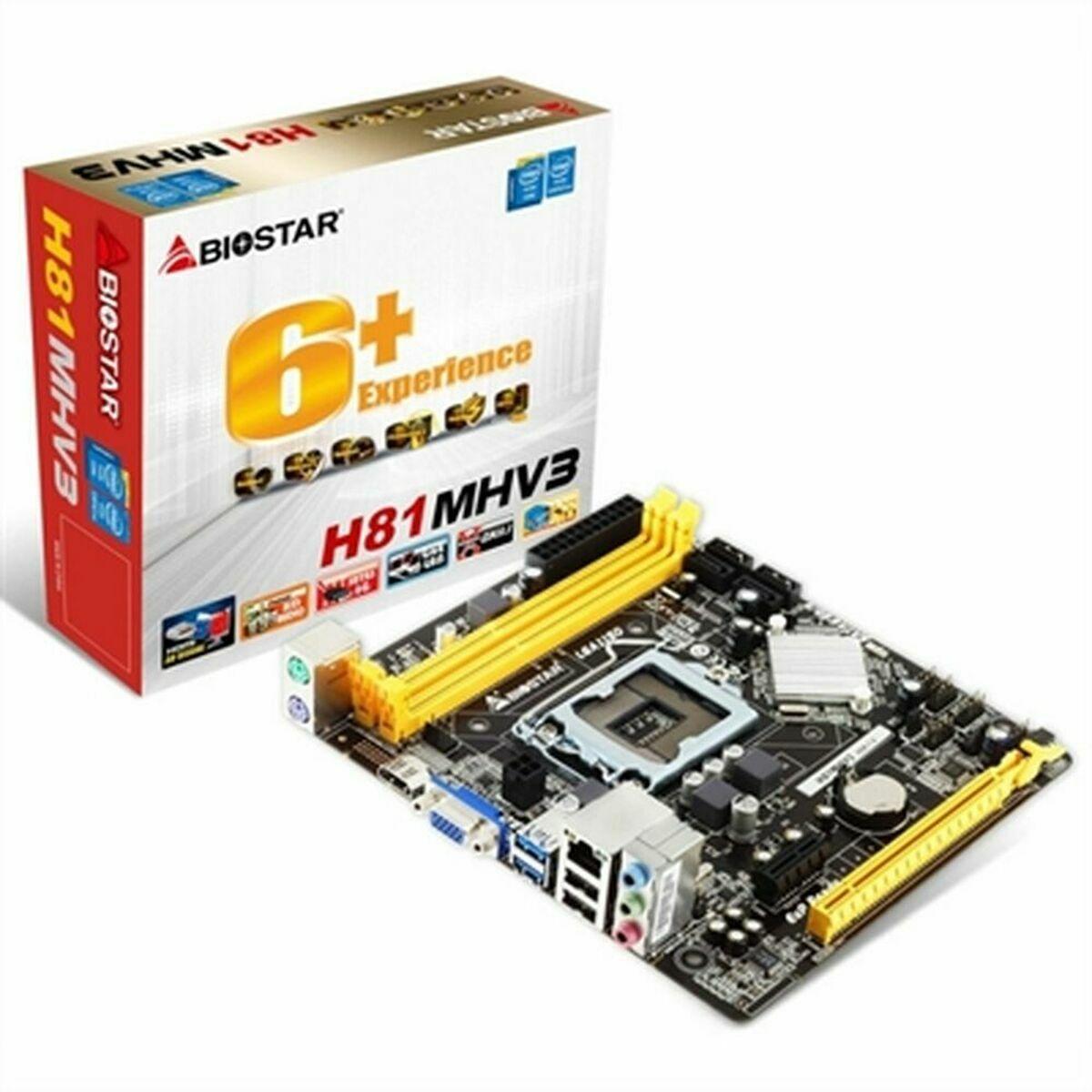 MB BIOSTAR H81MHV3 3.0 LGA1150 H81 2DDR3 VGAHDMI PCIE MATX