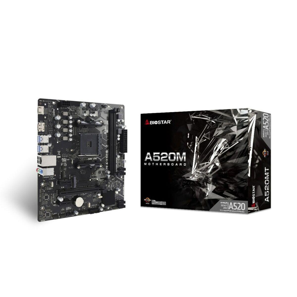 MB BIOSTAR AMD A520MT 6.0 A520 AM4 2DDR4 HDMIDP PCIE 4SATAM.2 mATX