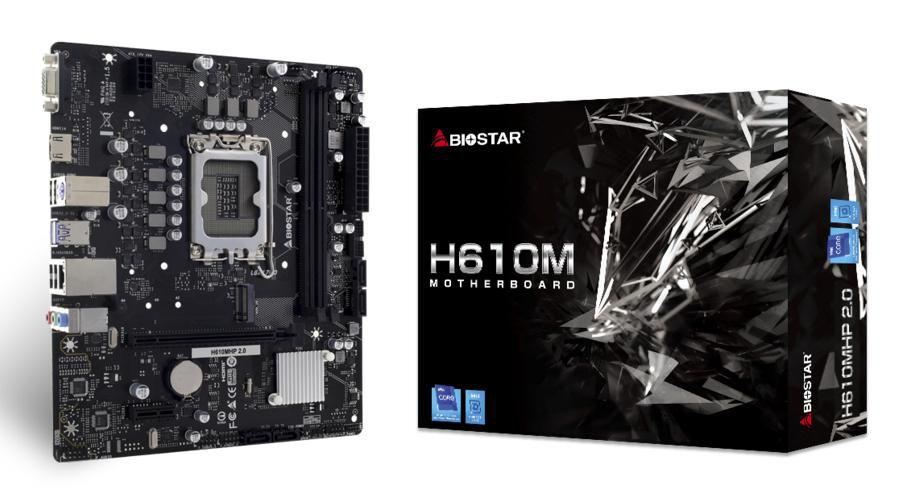 MB BIOSTAR H610MHP LGA1700 (ALDER LAKE) 2DDR4 VGA+HDMI PCIE, M.2 MATX