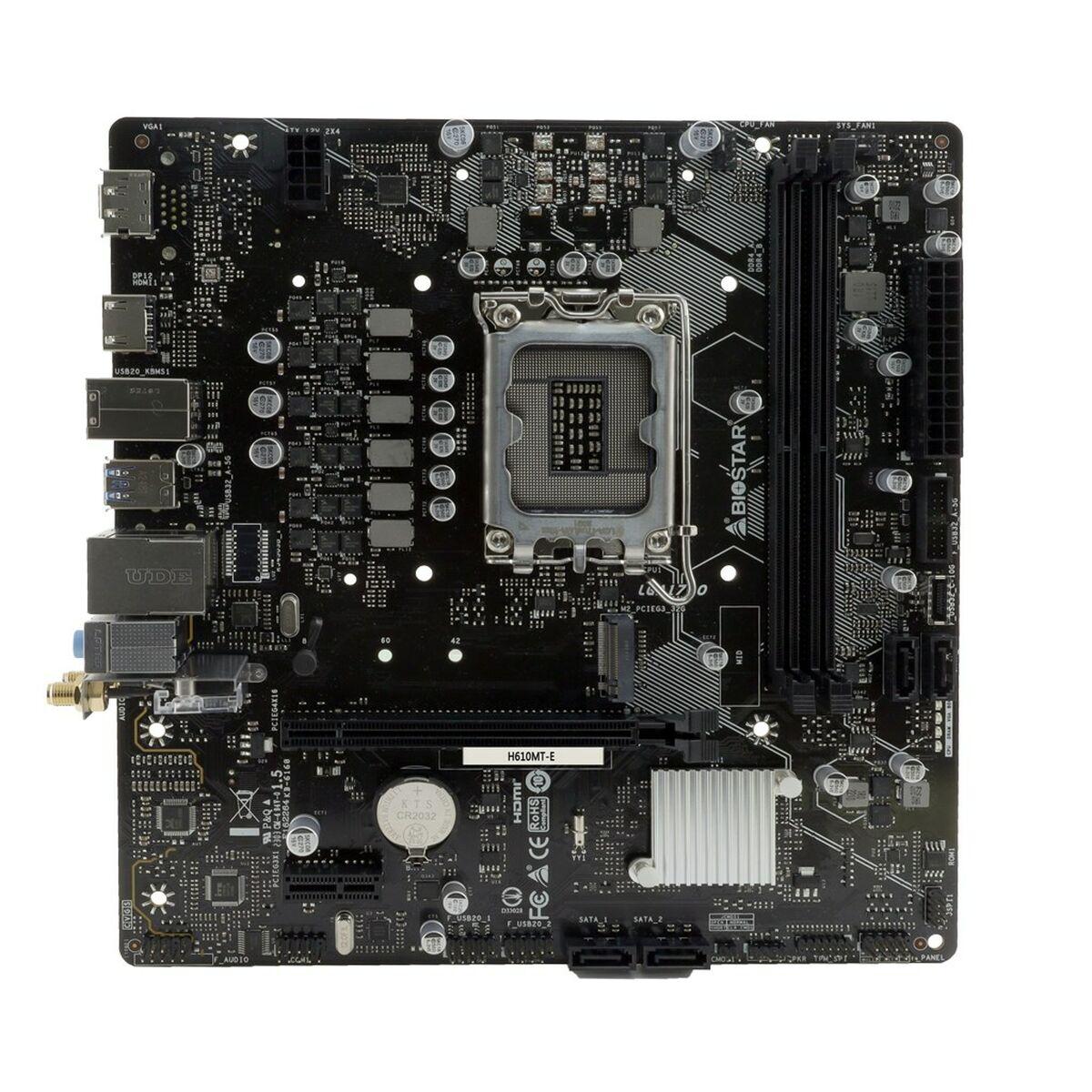 MB BIOSTAR H610MT-E LGA1700 (ALDER LAKE) 2DDR4 HDMIDP PCIE - Type-C port (1 via internal headers) M.2 MATX