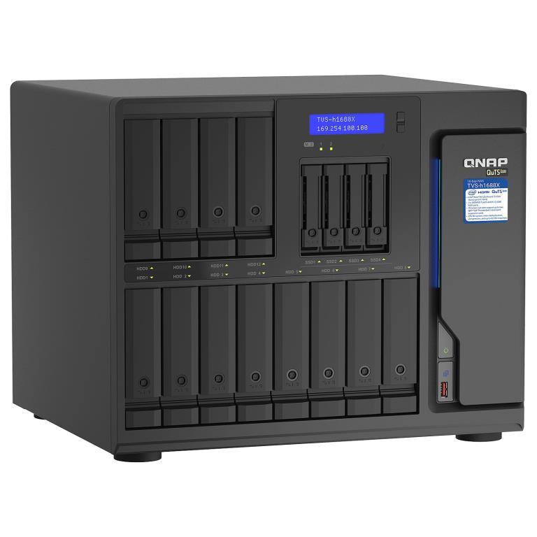 Server NAS QNAP TVS-h1688X Tower Collegamento ethernet LAN Nero W-1250 [TVS-H1688X-W1250-32G]