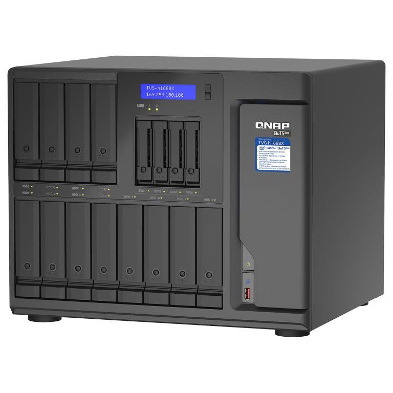 Server NAS QNAP TVS-h1688X Tower Collegamento ethernet LAN Nero W-1250 [TVS-H1688X-W1250-32G]