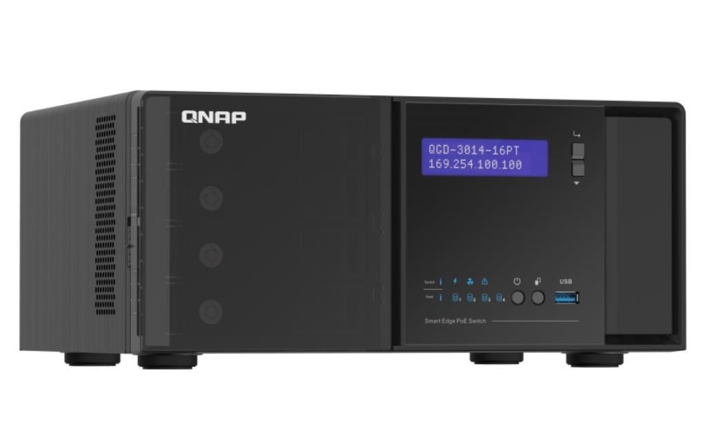 QNAP GUARDIAN NAS + SWITCH - Switch smart edge PoE per desktop Soluzione di sorveglianza IP ottimizzata per i costi