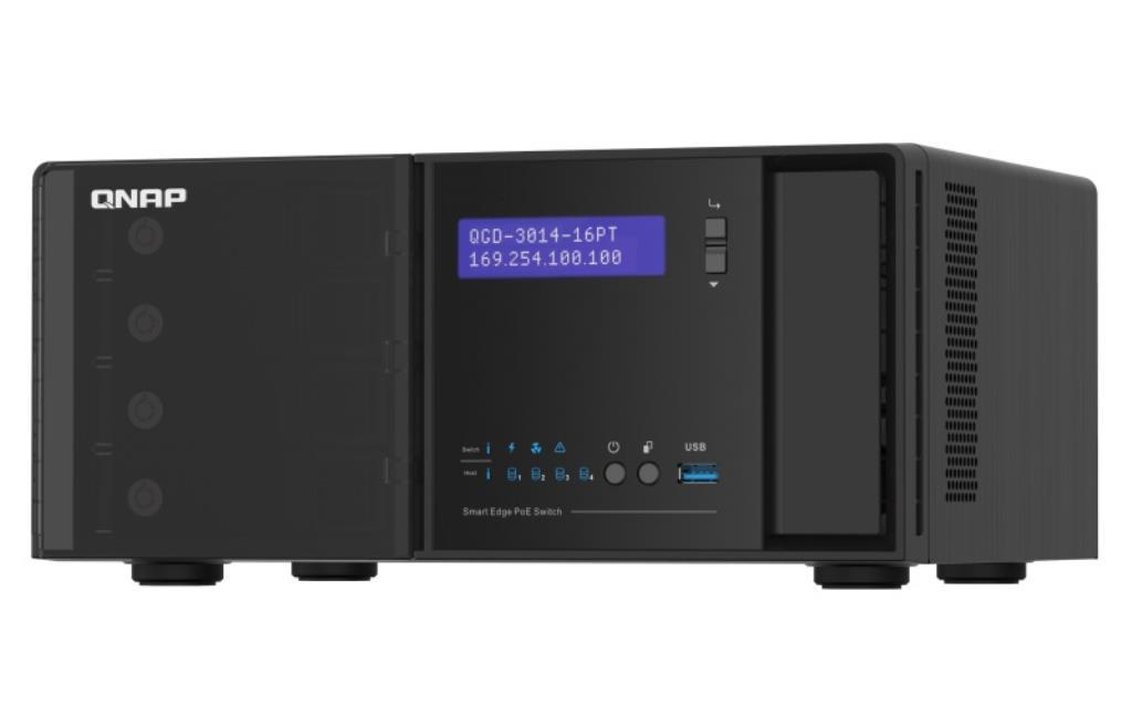 QNAP GUARDIAN NAS + SWITCH - Switch smart edge PoE per desktop Soluzione di sorveglianza IP ottimizzata per i costi