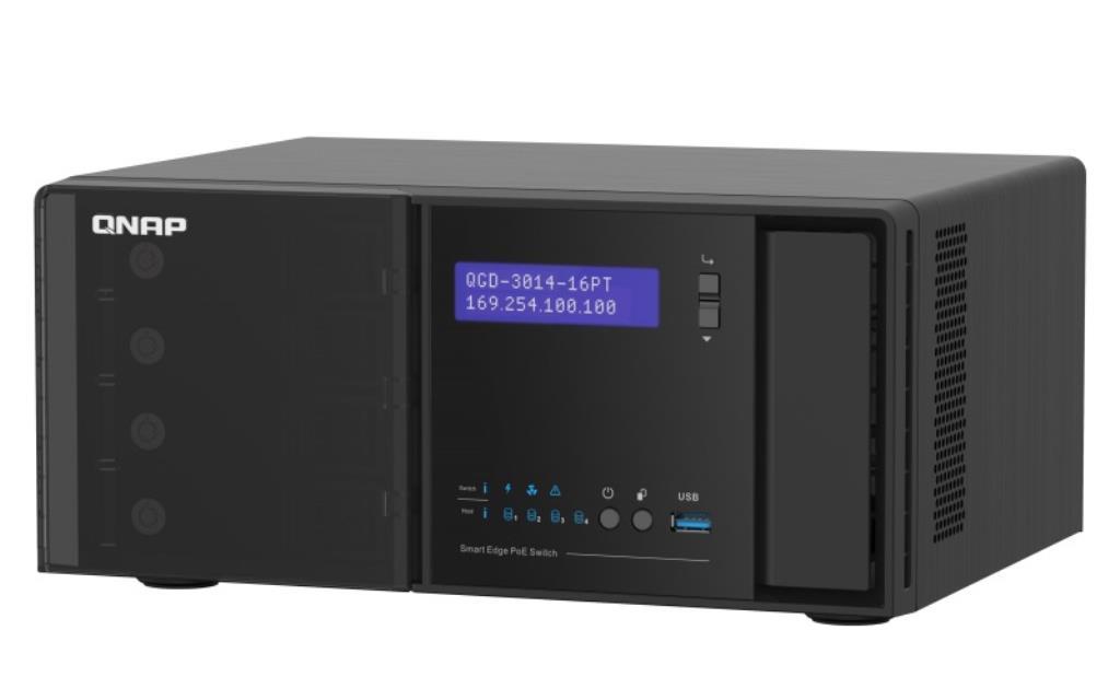 QNAP GUARDIAN NAS + SWITCH - Switch smart edge PoE per desktop Soluzione di sorveglianza IP ottimizzata per i costi