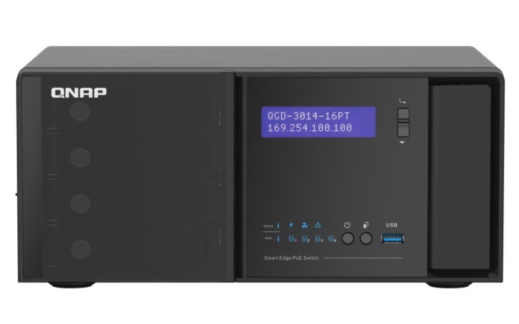 QNAP GUARDIAN NAS + SWITCH - Switch smart edge PoE per desktop Soluzione di sorveglianza IP ottimizzata per i costi