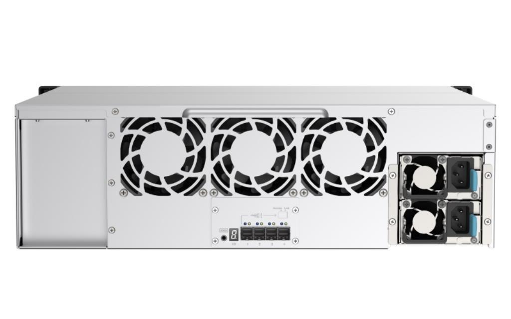 QNAP JBOD 16-bay 3U rackmount SAS 12Gbps JBOD dual controller expansion enclosure with SAS expander, 2.5"/3.5" SAS 12Gbps drive
