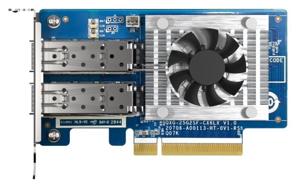 QNAP QXG-25G2SF-CX6 scheda di rete e adattatore Interno Fibra 25000 Mbit/s [QXG-25G2SF-CX6]