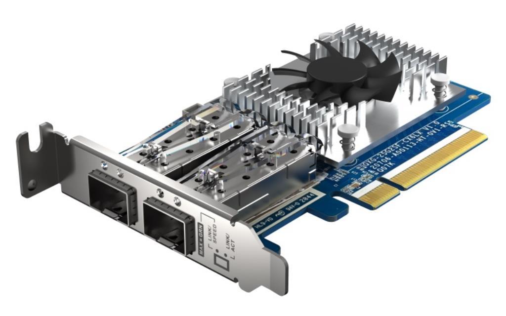 QNAP QXG-25G2SF-CX6 scheda di rete e adattatore Interno Fibra 25000 Mbit/s [QXG-25G2SF-CX6]