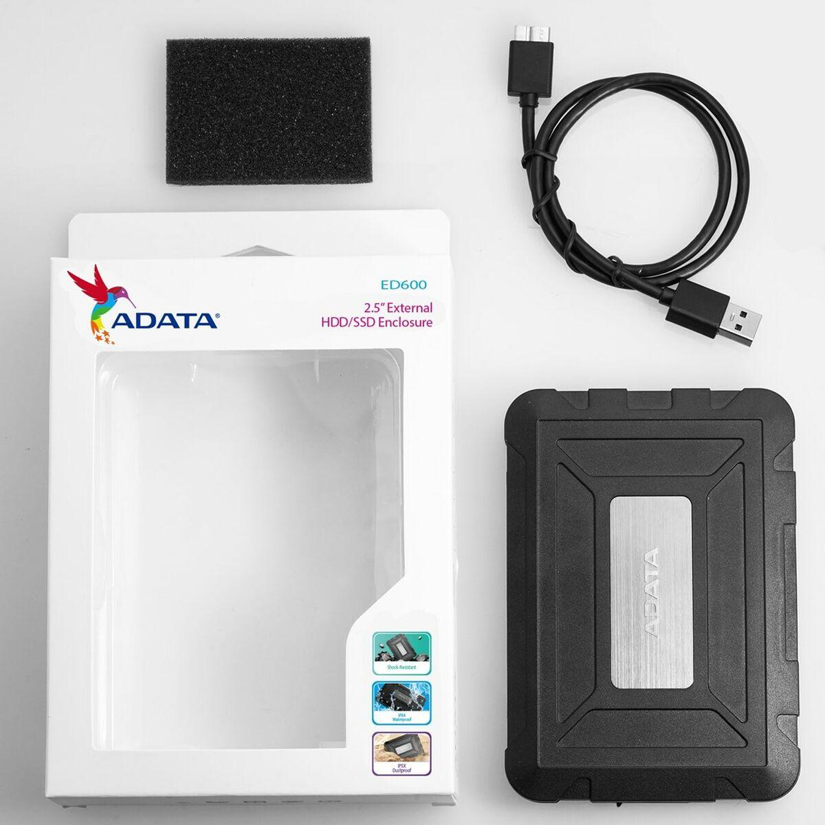 ADATA ED600 2.5 SATA Drive Caddy USB 3.2 Gen1 USB Powered IP54 Water Dust & Shock Proof