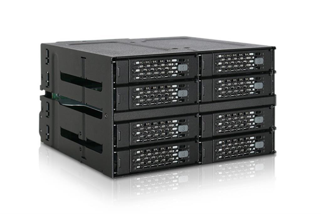 IcyDock ToughArmor - gabbia backplane robusta interamente in metallo a 8 alloggiamenti per SSD/HDD SATA/SAS da 2,5", per 2 allo