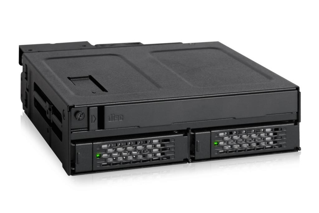 ICY DOCK Mobile Rack 2x2.5'' SATA/SAS ICY DOCK MB602SPO-B,+ODD sottile,1x5.25