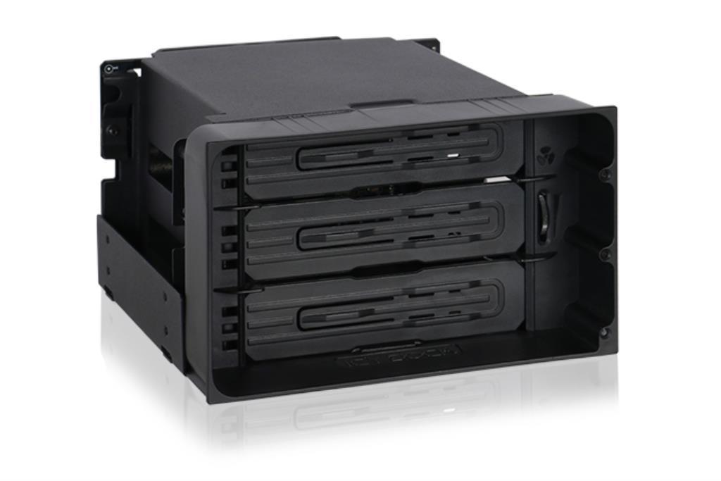 IcyDock flexiDOCK - Docking station rimovibile per 3 alloggiamenti per dischi rigidi SATA/SAS da 3,5" senza vassoio in 2 allogg