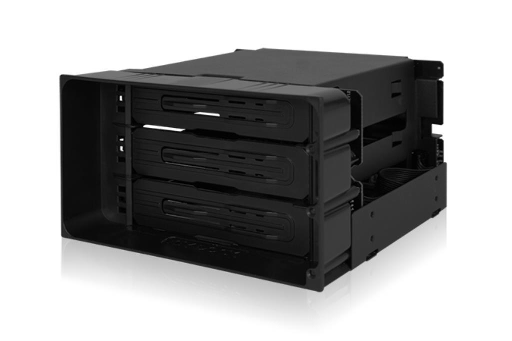 IcyDock flexiDOCK - Docking station rimovibile per 3 alloggiamenti per dischi rigidi SATA/SAS da 3,5" senza vassoio in 2 allogg