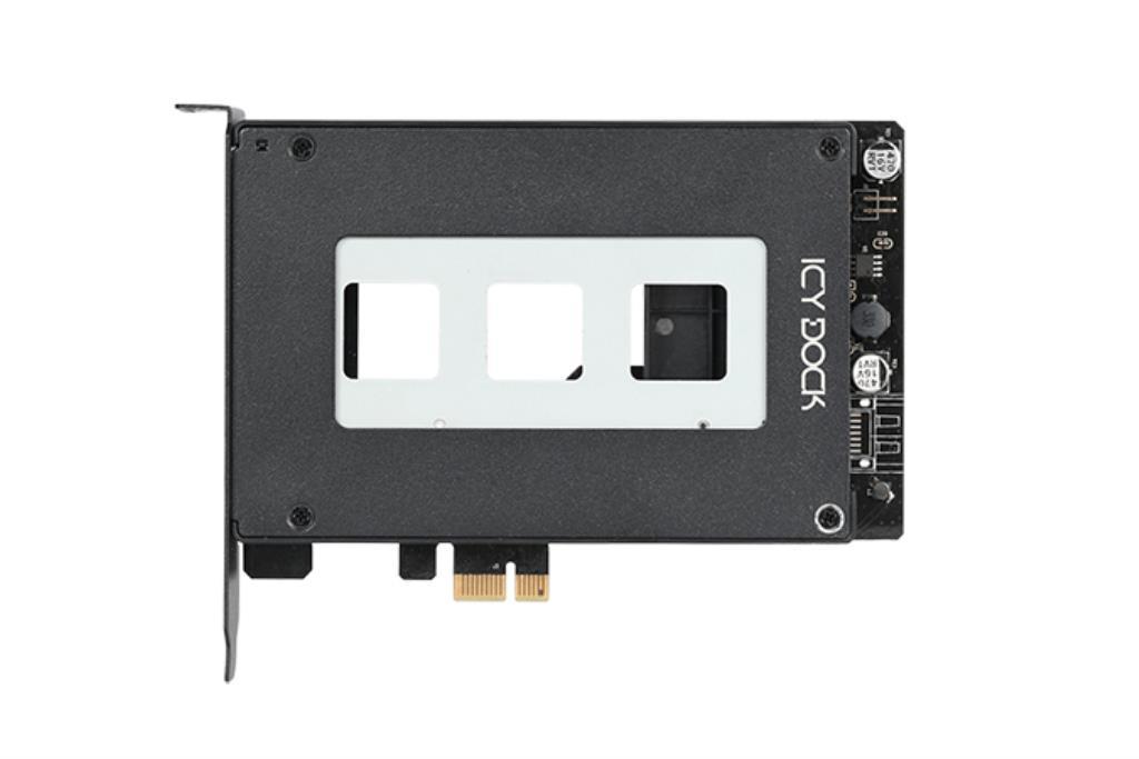 IcyDock Rack removibile Hot-Swap SSD/HDD 2.5" SATA PCIe 2.0 x1 per slot di espansione PCIe
