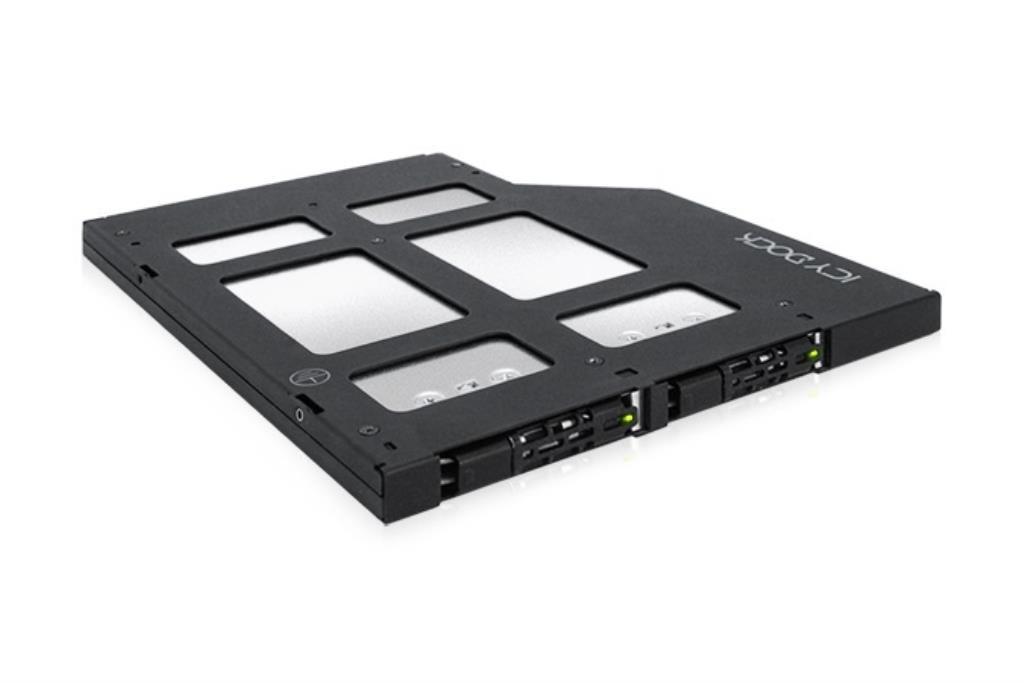IcyDock adattatore per slot ODD ultra slim (9.5mm) con 2 slot per SSD NVMe M.2 removibili