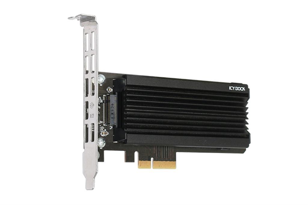 IcyDock EZ-CONVERT EX PRO - 1 x M.2 NVMe SSD a 4 x PCIe 3.0 adattatore con dissipatore di calore e staffa PCIe