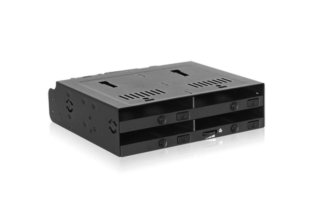 IcyDock FlexiDOCK - Rack rimovibile per 4 x SAS / SATA HDD / SSD 2,5 "in 5,25" bay (sostituisce MB524SP-B)