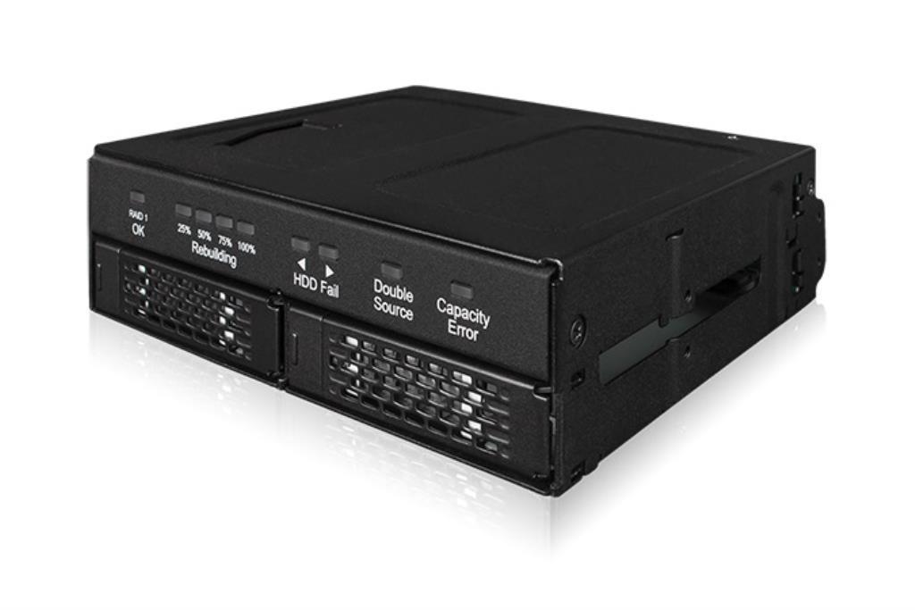 IcyDock ToughArmor RAID - Rack rimovibile per 2 HDD/SSD SATA da 25 in RAID 1 e JBOD per alloggiamento da 525.