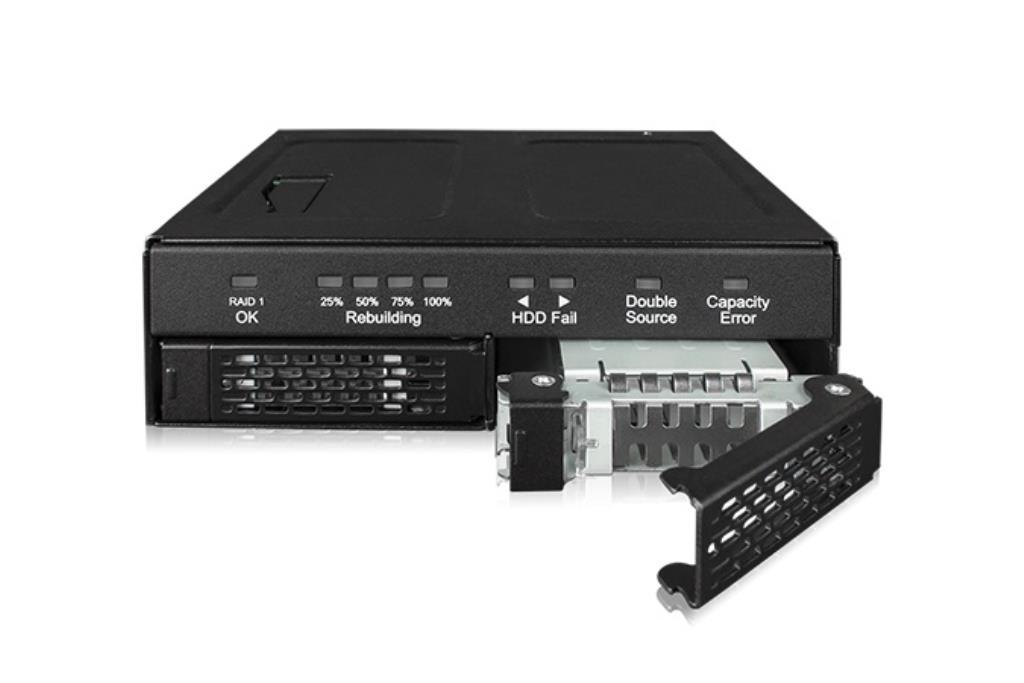 IcyDock ToughArmor RAID - Rack rimovibile per 2 HDD/SSD SATA da 25 in RAID 1 e JBOD per alloggiamento da 525.