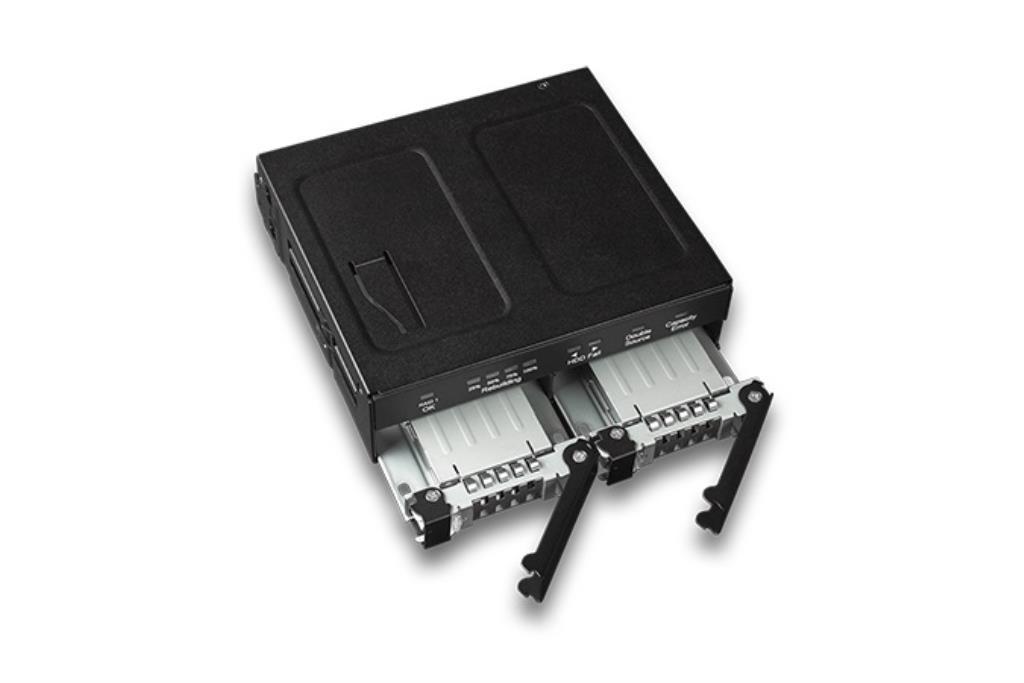 IcyDock ToughArmor RAID - Rack rimovibile per 2 HDD/SSD SATA da 25 in RAID 1 e JBOD per alloggiamento da 525.
