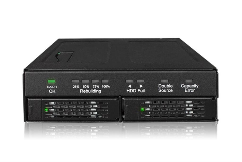IcyDock ToughArmor RAID - Rack rimovibile per 2 HDD/SSD SATA da 25 in RAID 1 e JBOD per alloggiamento da 525.
