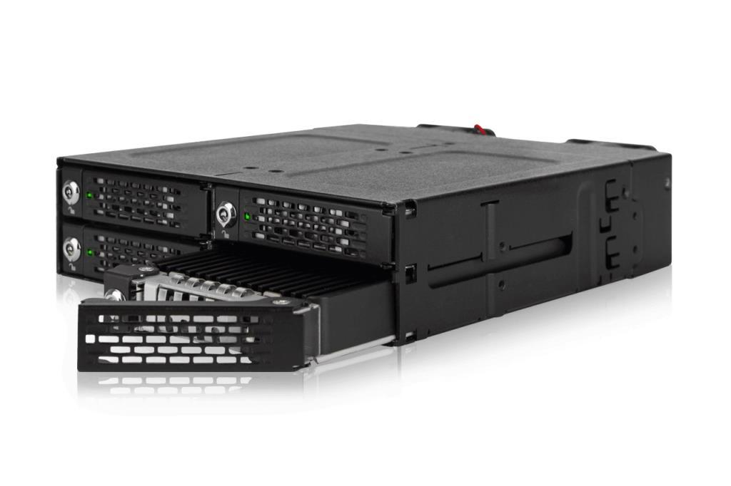IcyDock ToughArmor - Rack SSD NVMe M.2 rimovibile in metallo a 4 alloggiamenti per unità esterne da 5,25?, interfaccia OCulink
