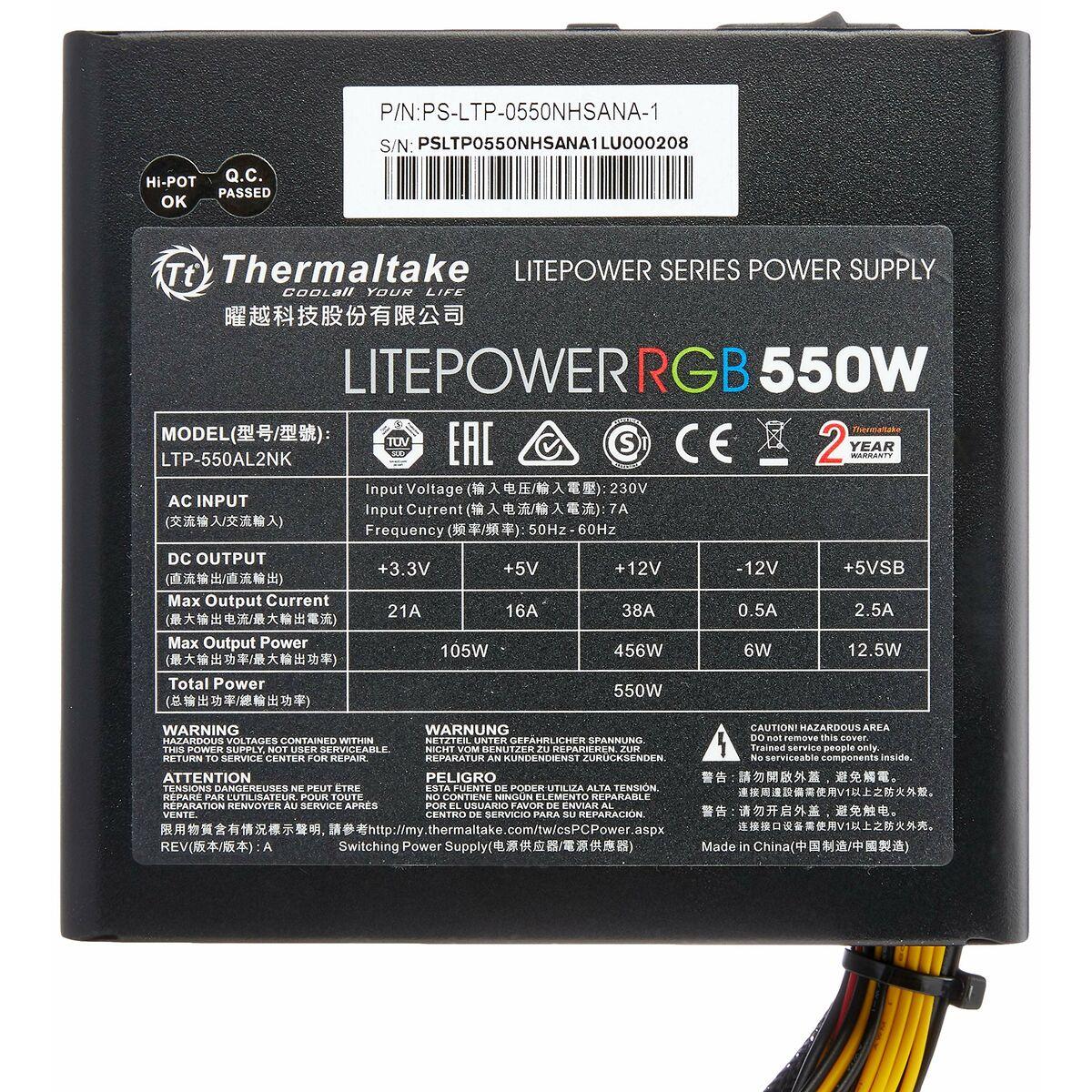 Fonte di alimentazione thermaltake PS-LTP-0550NHSANE-1 ATX 550 W