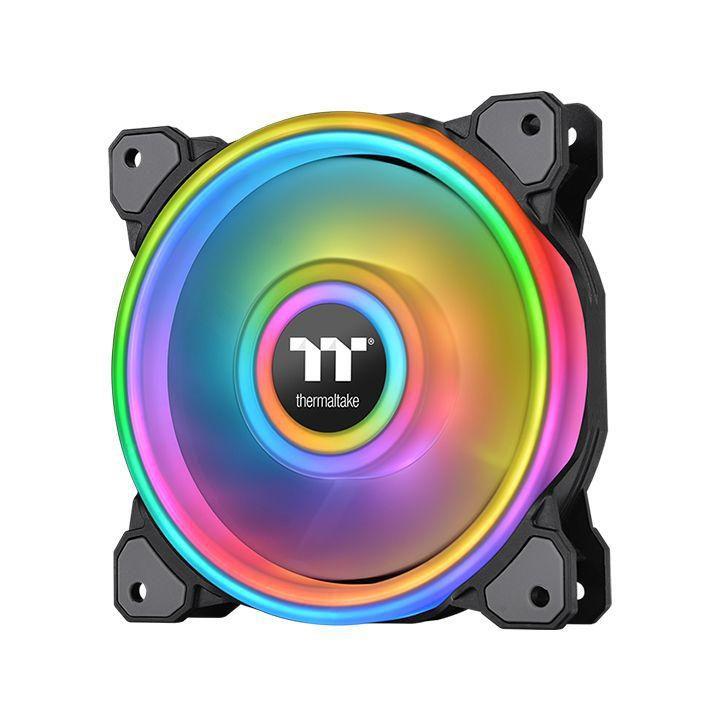 Riing Quad 12 RGB Ventola per radiatore TT Premium Edition Confezione ventola singola nera senza controller